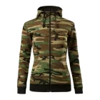 mlf_C203315 Camo Zipper felső női barna terepszín L