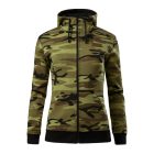 mlf_C203412 Camo Zipper felső női zöld terepszín XS