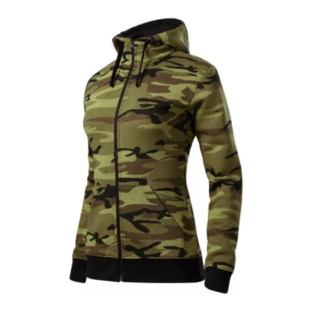 mlf_C203413 Camo Zipper felső női zöld terepszín S