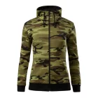 mlf_C203414 Camo Zipper felső női zöld terepszín M