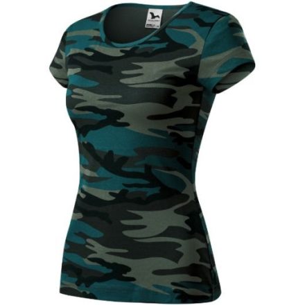 mlf_C22C117 Camo Pure póló női camouflage petrol 2XL