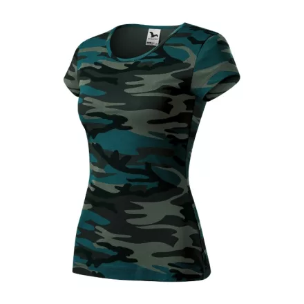 mlf_C22C117 Camo Pure póló női camouflage petrol 2XL