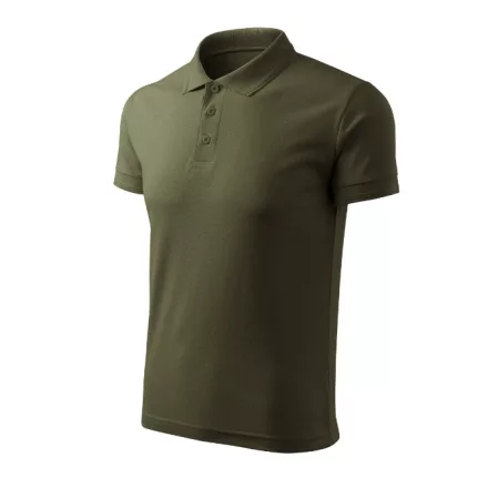 mlf_F036916 Pique Polo Free galléros póló férfi military XL