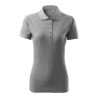 mlf_F101217 Pique Polo Free galléros póló női sötétszürke melírozott 2XL
