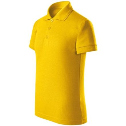 mlf_F220407 Pique Polo Free galléros póló gyerek sárga 158 cm/12 éves
