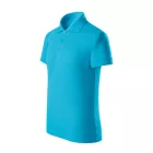 mlf_F224407 Pique Polo Free galléros póló gyerek türkiz 158 cm/12 éves