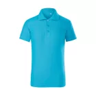 mlf_F224408 Pique Polo Free galléros póló gyerek türkiz 110 cm/4 éves