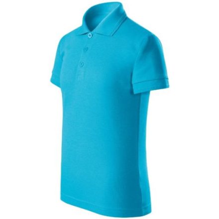 mlf_F224410 Pique Polo Free galléros póló gyerek türkiz 134 cm/8 éves