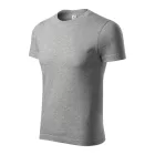 mlf_P741214 Peak póló unisex sötétszürke melírozott M