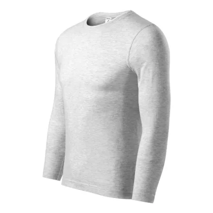 mlf_P750314 Progress LS póló unisex világosszürke melírozott M