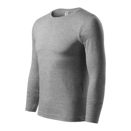 mlf_P751212 Progress LS póló unisex sötétszürke melírozott XS