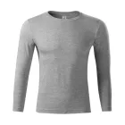 mlf_P751213 Progress LS póló unisex sötétszürke melírozott S