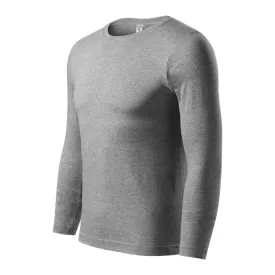   mlf_P751216 Progress LS póló unisex sötétszürke melírozott XL