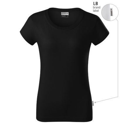 mlf_R04LB13 Resist heavy póló női fekete 01 (brand label) S