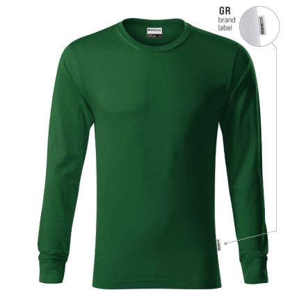 mlf_R05GR13 Resist LS póló unisex üvegzöld 06 (brand label) S