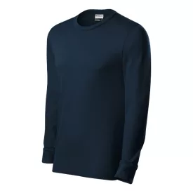   mlf_R05LN13 Resist LS póló unisex tengerészkék 02 (brand label) S