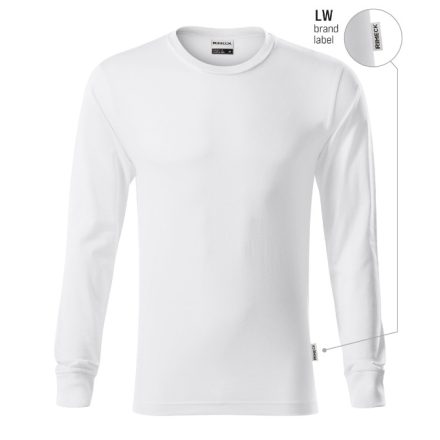 mlf_R05LW13 Resist LS póló unisex fehér 00 (brand label) S