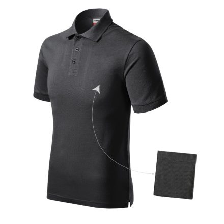 mlf_R209413 Resist Heavy Polo galléros póló férfi ébenszürke S