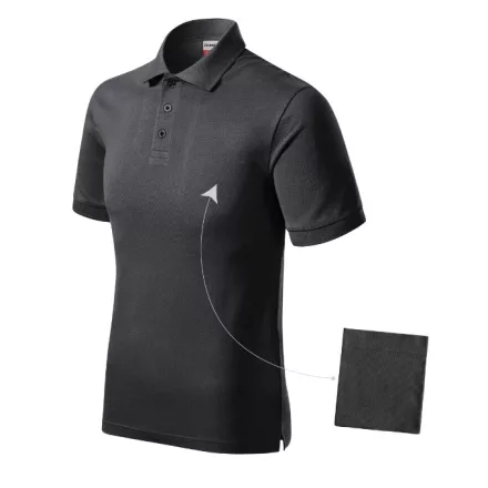 mlf_R209417 Resist Heavy Polo galléros póló férfi ébenszürke 2XL