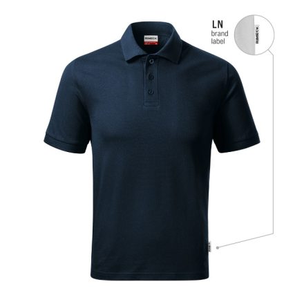 mlf_R20LN13 Resist Heavy Polo galléros póló férfi tengerészkék 02 (brand label) S