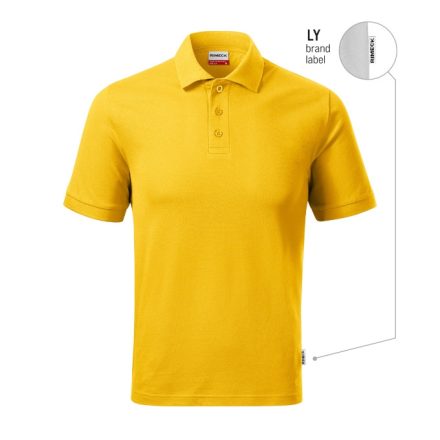 mlf_R20LY19 Resist Heavy Polo galléros póló férfi sárga 04 (brand label) 4XL