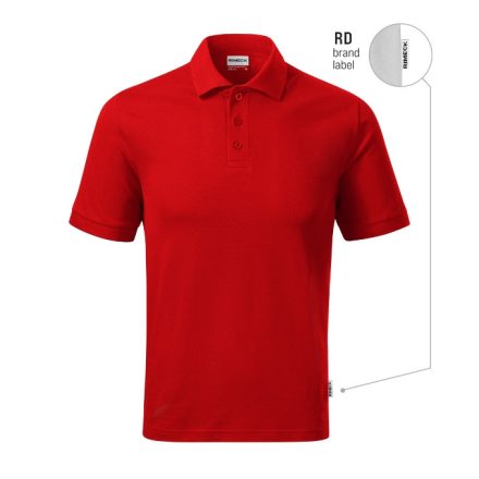 mlf_R20RD13 Resist Heavy Polo galléros póló férfi piros 07 (brand label) S