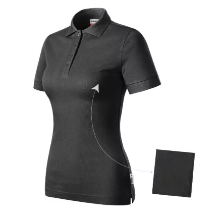 mlf_R21EG12 Resist Heavy Polo galléros póló női ébenszürke 94 (brand label) XS