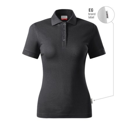 mlf_R21EG13 Resist Heavy Polo galléros póló női ébenszürke 94 (brand label) S