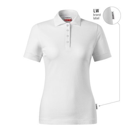 mlf_R21LW13 Resist Heavy Polo galléros póló női fehér 00 (brand label) S