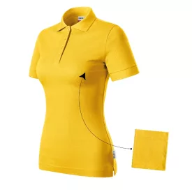   mlf_R21LY12 Resist Heavy Polo galléros póló női sárga 04 (brand label) XS