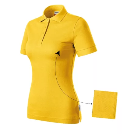 mlf_R21LY12 Resist Heavy Polo galléros póló női sárga 04 (brand label) XS
