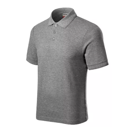 mlf_R22GM15 Reserve galléros póló férfi sötétszürke melírozott 12 (brand label) L