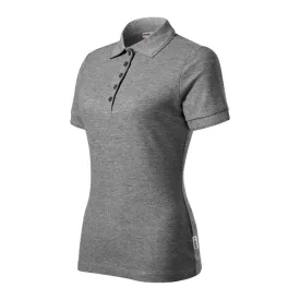   mlf_R23GM12 Reserve galléros póló női sötétszürke melírozott 12 (brand label) XS