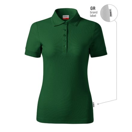 mlf_R23GR16 Reserve galléros póló női üvegzöld 06 (brand label) XL