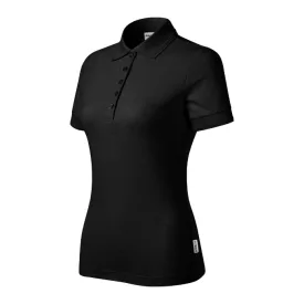   mlf_R23LB12 Reserve galléros póló női fekete 01 (brand label) XS