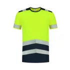 mlf_T019716 T-Shirt High Vis Bicolor póló unisex fluoreszkáló sárga XL