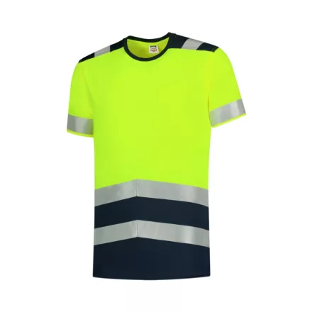 mlf_T019717 T-Shirt High Vis Bicolor póló unisex fluoreszkáló sárga 2XL