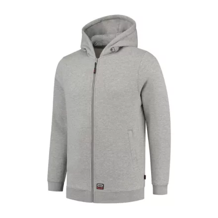 mlf_T44TG18 Hooded Sweat Jacket Washable 60°C felső unisex grey melange 3XL
