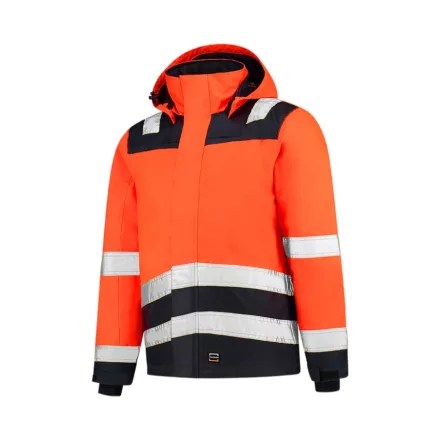 mlf_T519814 Midi Parka High Vis Bicolor munkakabát unisex fluoreszkáló narancssárga M