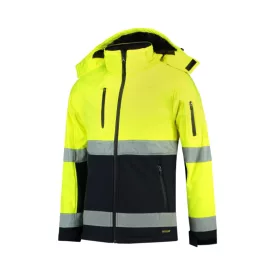   mlf_T529714 Bi-color EN ISO 20471 Softshell softshell kabát unisex fluoreszkáló sárga M