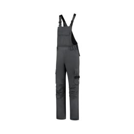   mlf_T67T444 Bib & Brace Twill Cordura kantáros munkanadrág unisex sötétszürke 44
