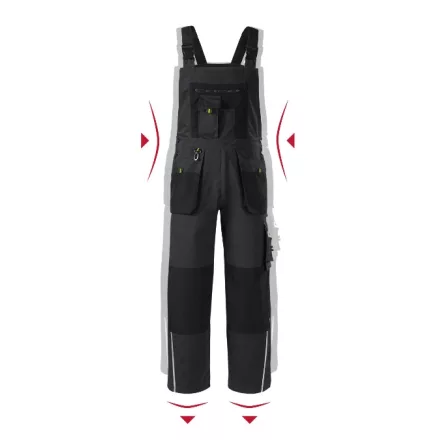 mlf_W0494R5 Ranger kantáros munkanadrág férfi ébenszürke 52/54