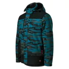 mlf_W56C117 Vertex Camo téli softshell kabát férfi camouflage petrol 2XL
