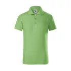 Pique Polo galléros póló gyerek borsózöld 122 cm/6 éves