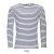 SOL'S MARINE (SO01402) nyári hosszú ujjú férfi póló 10% pamut fésült pamut környakas oldalvarrott testhez álló, Fehér/sötétkék/White/Navy színben,  méret: M, méret: M, szín: Fehér/sötétkék/White/Navy