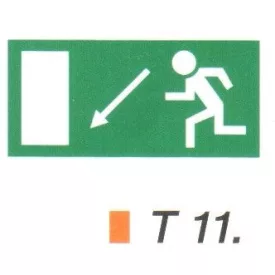 Menekülési út a lépcsőn lefelé, balra t 11