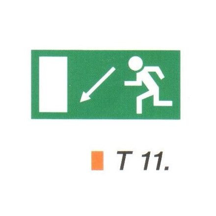 Menekülési út a lépcsőn lefelé, balra t 11