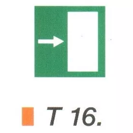 Vészkijárat jobbra t 16