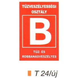   Tüzveszélyességi osztály "B" piktogram t 24/új