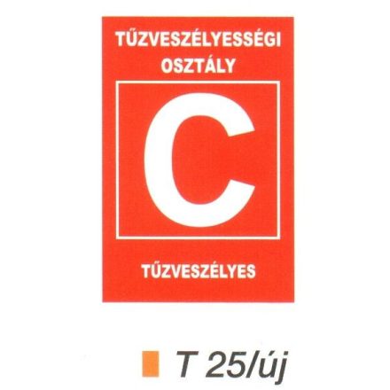 Tüzveszélyességi osztály "C" piktogram t 25/új